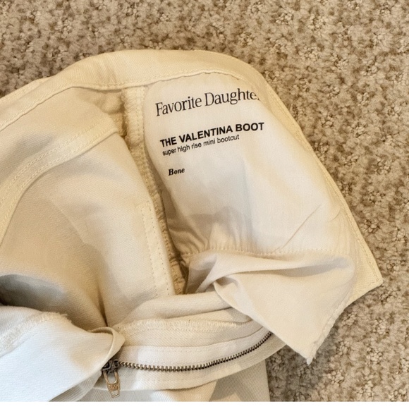 Favorite Daughter Jeans Valentina Bootcut Super High Rise Mini Bootcut Bone - Picture 11 of 14